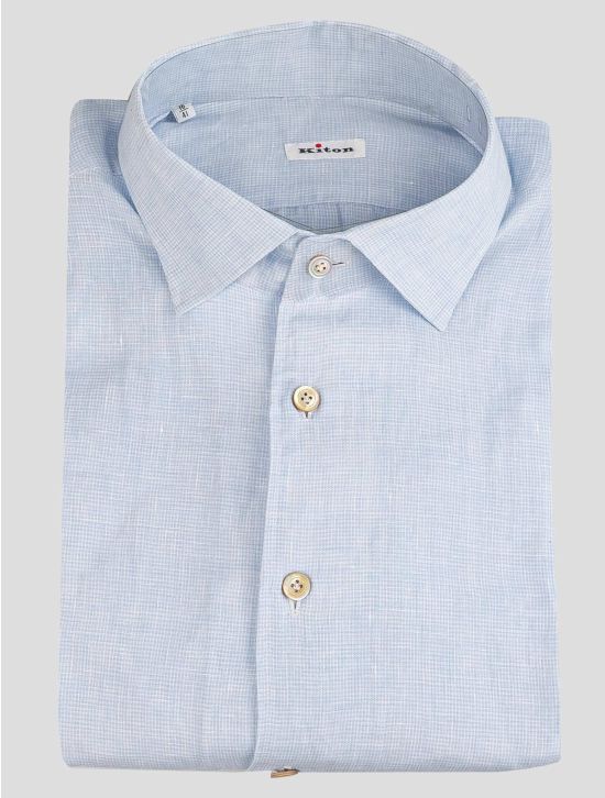 Kiton Kiton Light Blue Cotton Shirt Light Blue 000