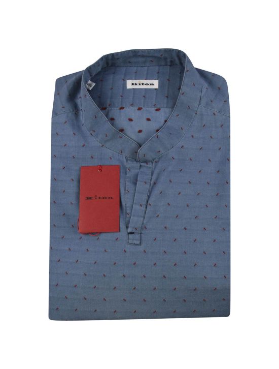 Kiton Kiton Red Blue Cotton Shirt Red / Blue 000