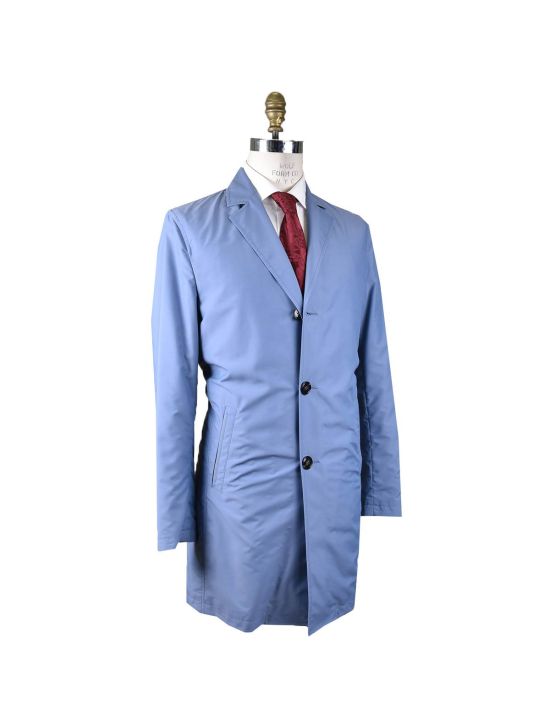 Kiton KITON Light Blue Wool Pa  Coat Light Blue 001