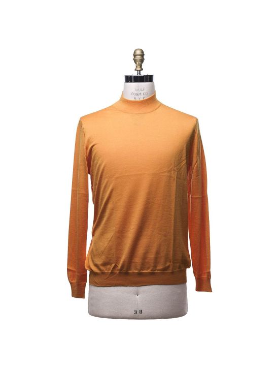 Kiton KITON Orange Cashmere Silk Sweater Turtleneck Orange 000