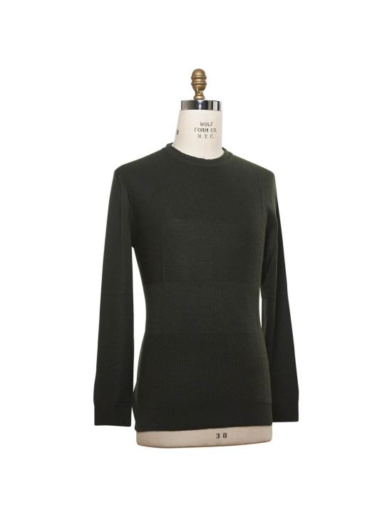 Kiton KITON Green Cashmere Silk Sweater Crewneck Green 001