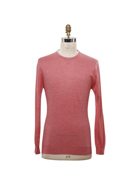 Kiton KITON Red White Cotton Sweater Crewneck Red/White 000