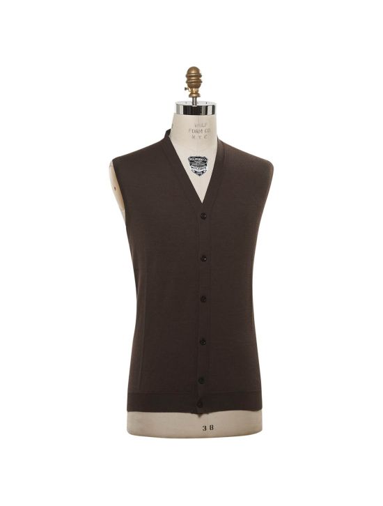 Kiton KITON Brown Cashmere Silk Gilet Brown 000