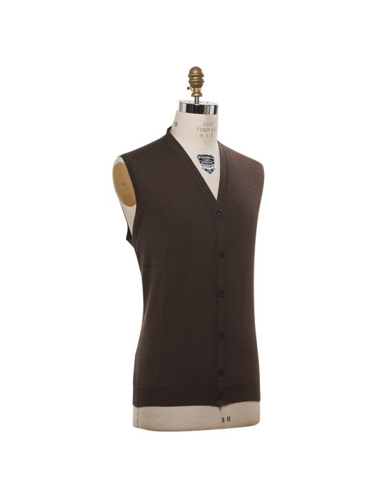 Kiton KITON Brown Cashmere Silk Gilet Brown 001