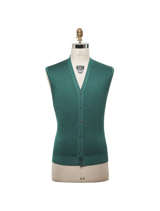 Kiton KITON Green Cashmere Silk Gilet Green 000