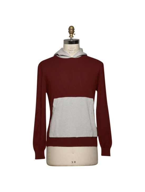 Kiton KITON Burgundy Gray Cashmere Sweater Burgundy/Gray 000