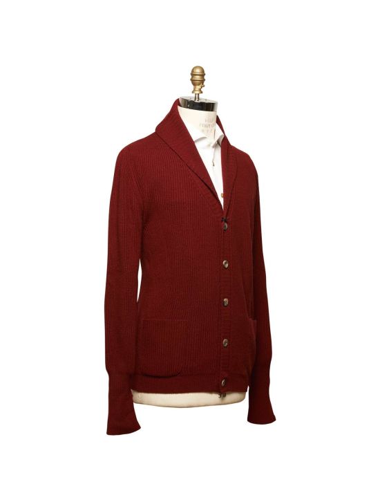 Kiton KITON Burgundy Cashmere Cardigan Burgundy 001