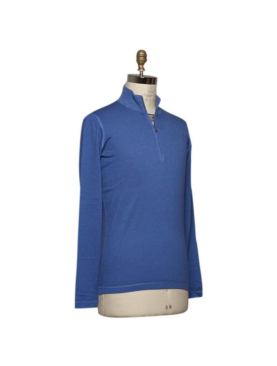 Kiton KITON Blue Cashmere Nuvola Sweater Full Zip Blue 001