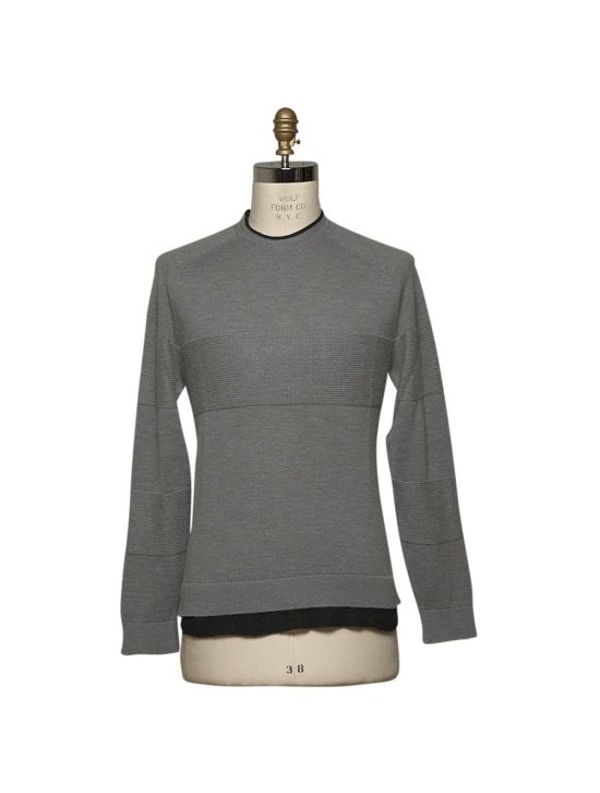 Kiton KITON Gray Cashmere Silk Sweater Crewneck Gray 000