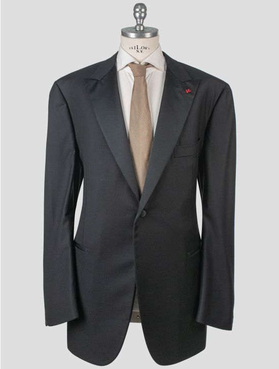 Isaia Isaia Black Wool 150's Tuxedo Suit Black 000