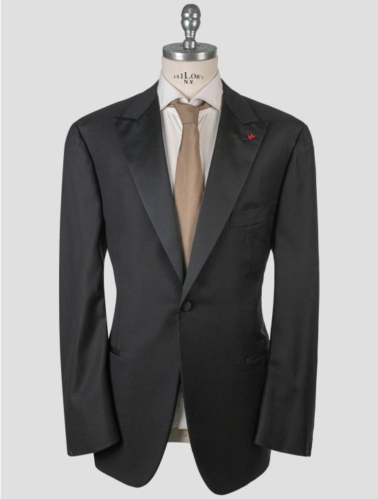 Isaia Isaia Black Wool 150's Tuxedo Suit Black 000