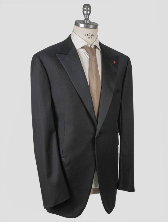 Isaia Isaia Black Wool 150's Tuxedo Suit Black 001