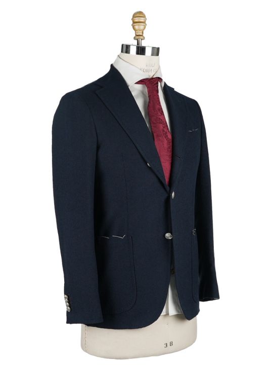 Sartorio Napoli Blue Cotton Pa Blazer