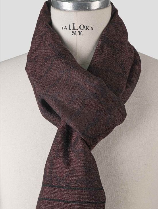 Isaia Isaia Burgundy Cashmere Scarf Burgundy 001