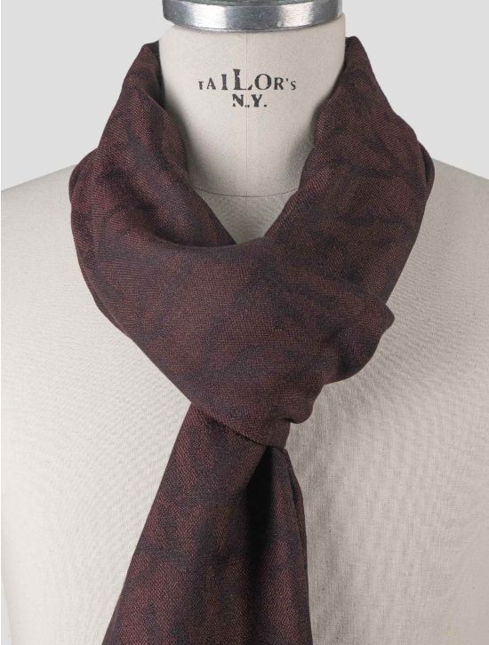 Isaia Isaia Burgundy Cashmere Scarf Burgundy 001