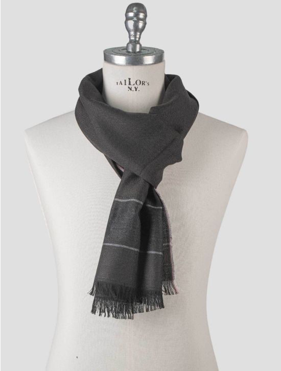 Isaia Isaia Black Cashmere Scarf Black 000