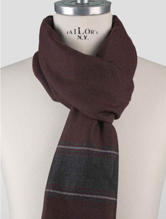 Isaia Isaia Burgundy Cashmere Scarf Burgundy 001