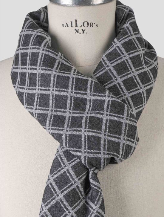 Isaia Isaia Gray Cashmere Scarf Gray 001