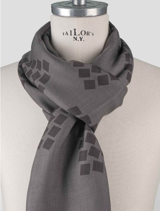 Isaia Isaia Gray Cashmere Scarf Gray 001