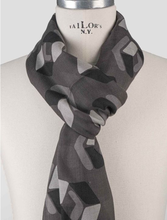 Isaia Isaia Gray Cashmere Scarf Gray 001