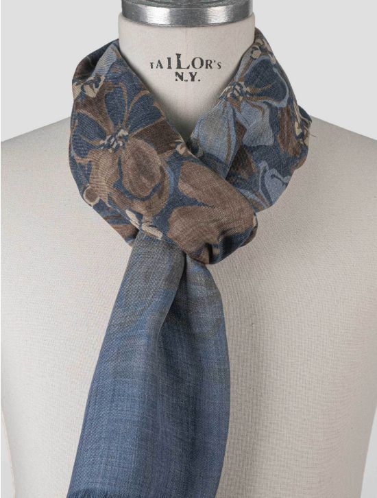 Isaia Isaia Blue Cashmere Scarf Blue 001