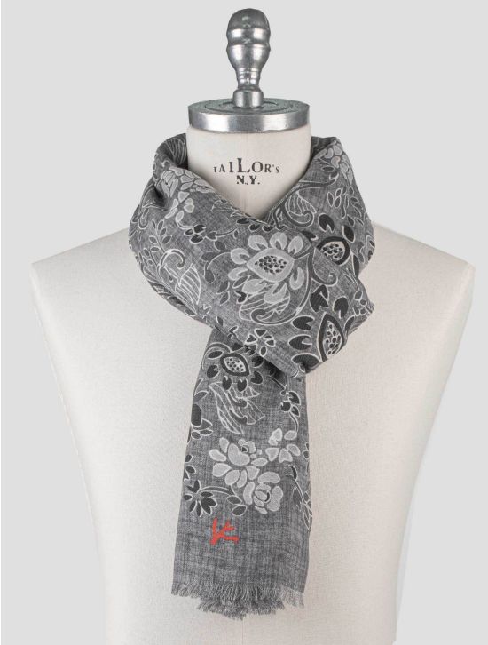 Isaia Isaia Gray Cashmere Scarf Gray 000