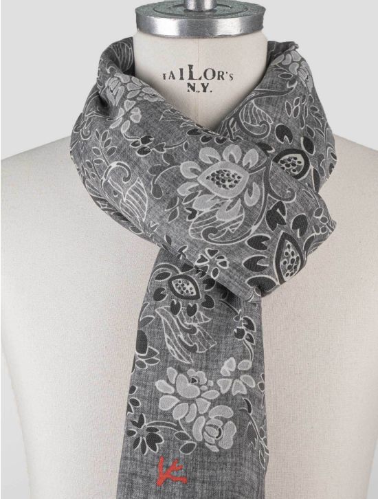 Isaia Isaia Gray Cashmere Scarf Gray 001