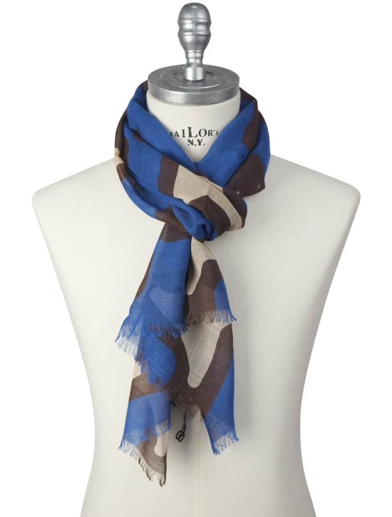 Kiton Kiton Gray Wool Silk Scarf Multicolor 000