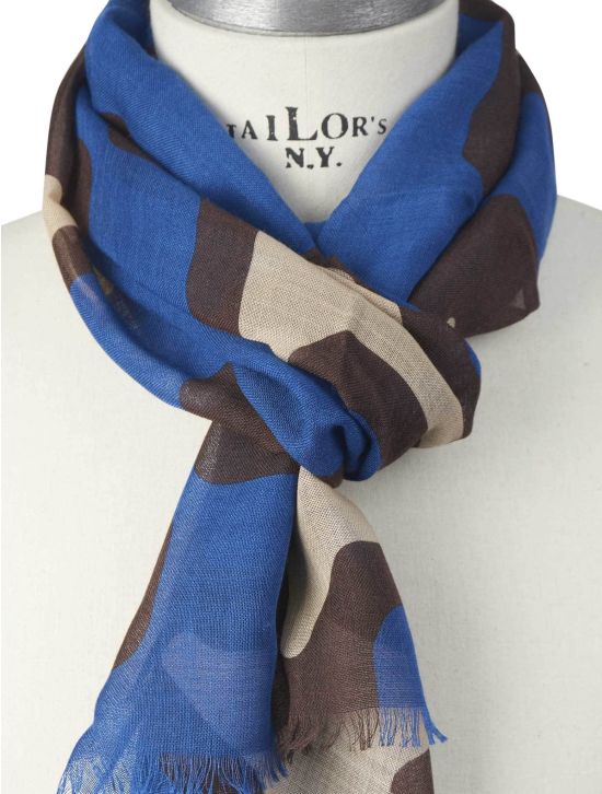 Kiton Kiton Gray Wool Silk Scarf Multicolor 001