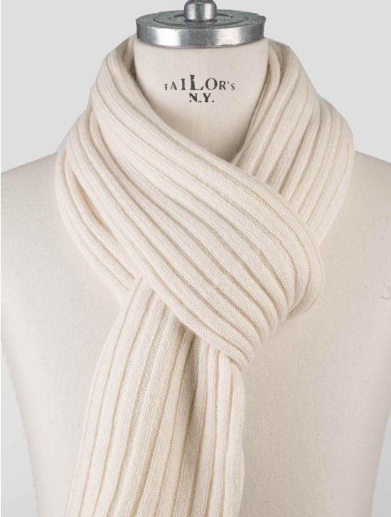 Isaia Isaia White Cashmere Scarf White 001