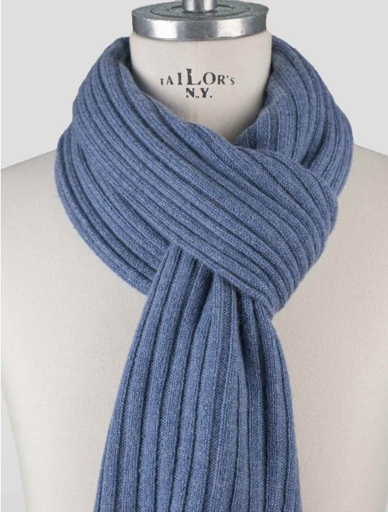 Isaia Isaia Blue Cashmere Scarf Blue 001