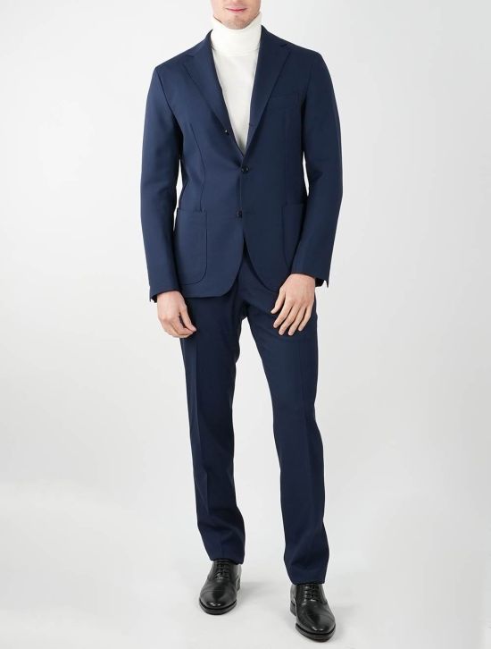 Sartorio Napoli Sartorio Napoli Blue Virgin Wool Mohair Ea Suit Blue 001