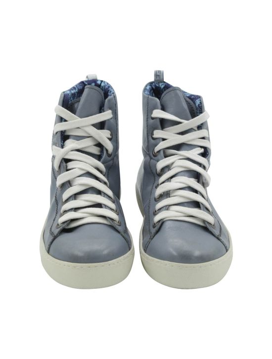 FEFÈ Glamour Pochette Fefè Light Blue Leather Sneakers Light Blue 001