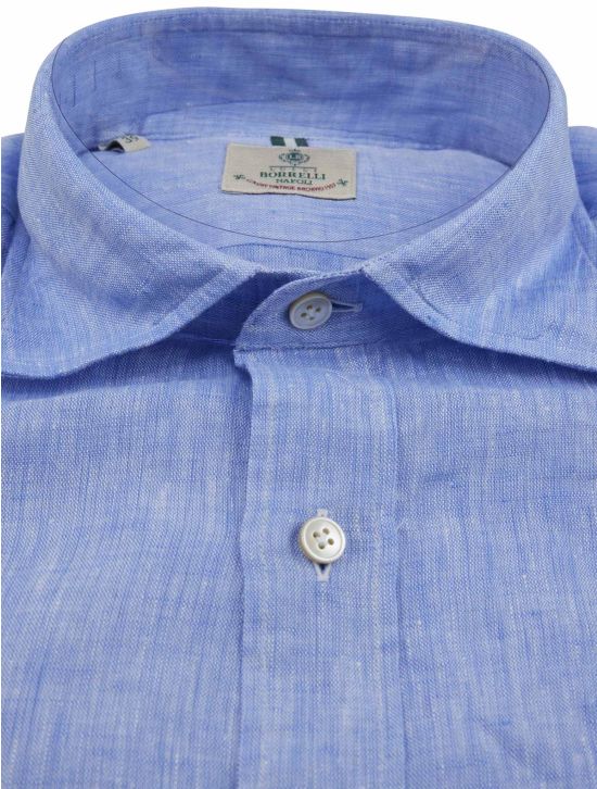 Luigi Borrelli Luigi Borrelli Blue Linen Shirt Blue 001