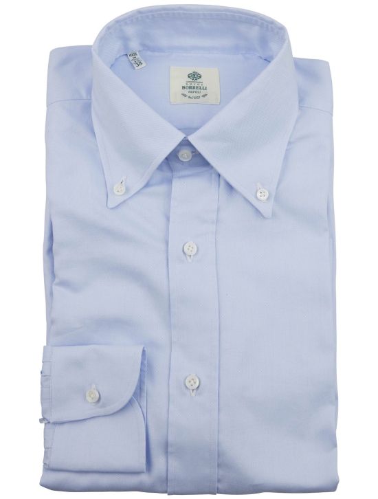 Luigi Borrelli Luigi Borrelli Light Blue Cotton Shirt Light Blue 000