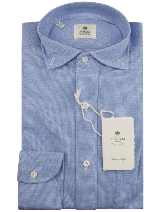 Luigi Borrelli Luigi Borrelli Light Blue Cotton Shirt Light Blue 000