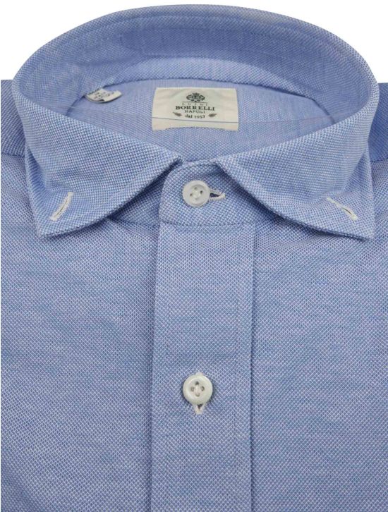 Luigi Borrelli Luigi Borrelli Light Blue Cotton Shirt Light Blue 001