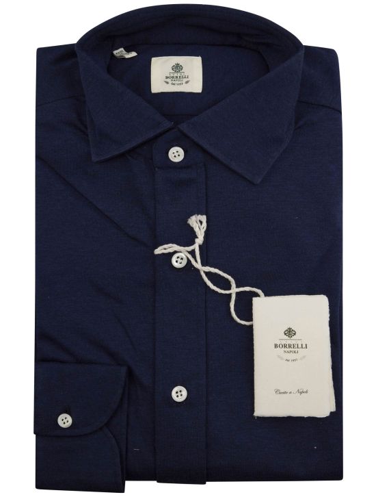 Luigi Borrelli Luigi Borrelli Blue Cotton Shirt Blue 000