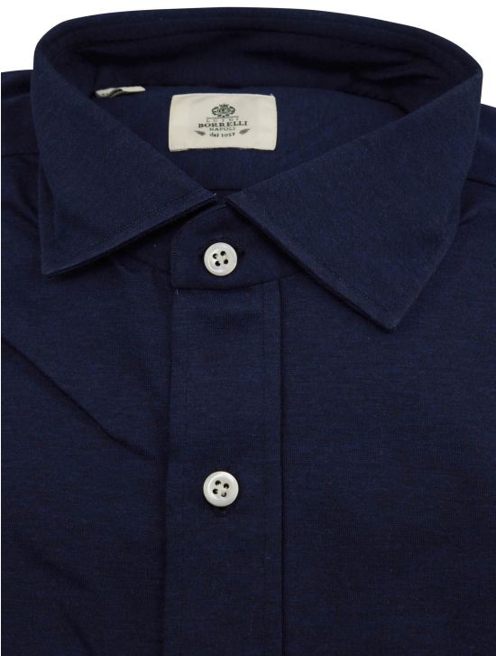 Luigi Borrelli Luigi Borrelli Blue Cotton Shirt Blue 001