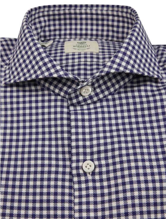 Luigi Borrelli Luigi Borrelli Blue White Cotton Shirt Blue / White 001