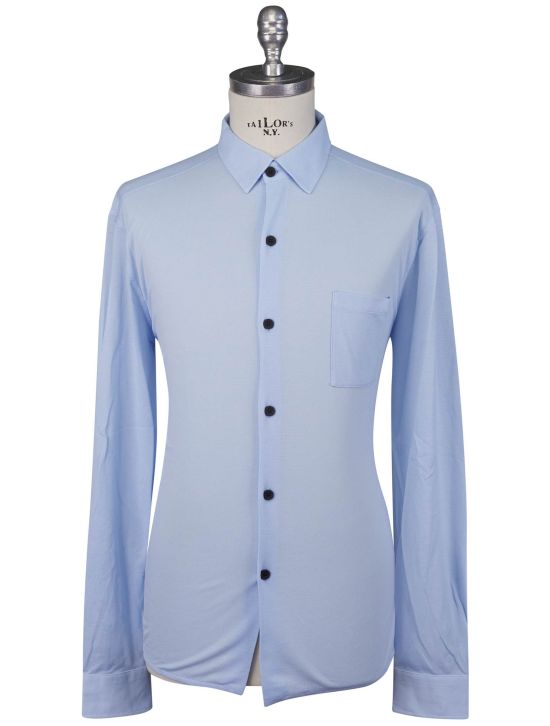 KNT Kiton Knt Light Blue Cotton Shirt Light Blue 000