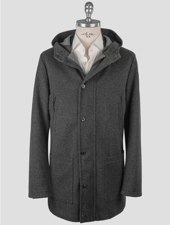 Isaia Isaia Gray Wool Pa Overcoat Gray 000