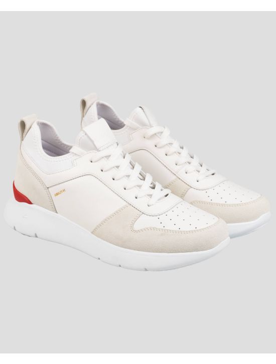 Isaia Isaia White Leather Sneakers White 000