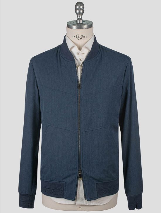 Isaia Isaia Blue Wool Coat Blue 000