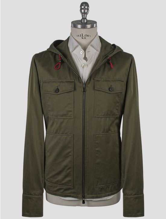 Isaia Isaia Green Cotton Coat Green 000