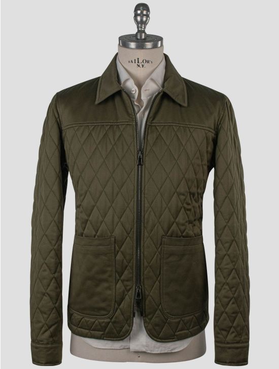 Isaia Isaia Green Cotton Coat Green 000