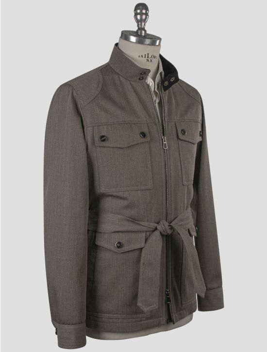 Isaia Isaia Taupe Wool Coat Taupe 001