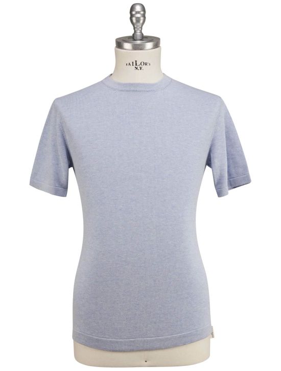 Luigi Borrelli Luigi Borrelli Light Blue Cotton T-Shirt Light Blue 000