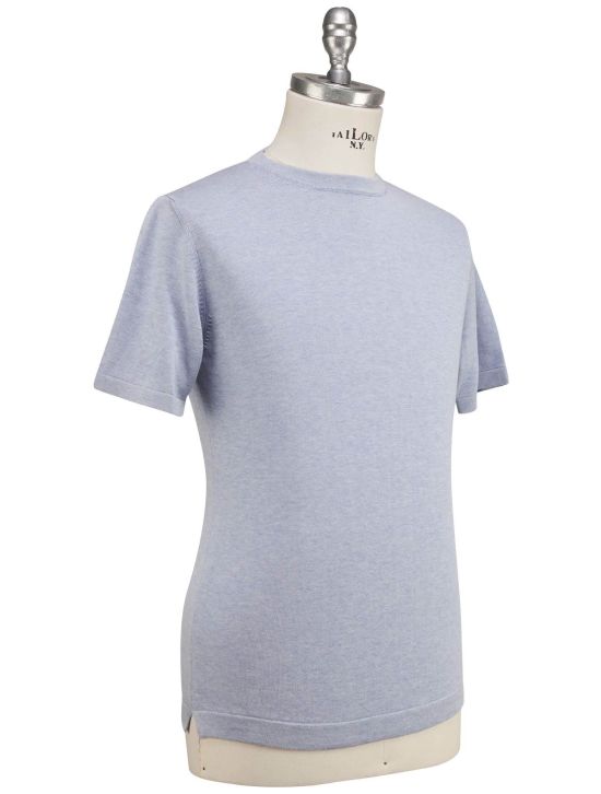 Luigi Borrelli Luigi Borrelli Light Blue Cotton T-Shirt Light Blue 001