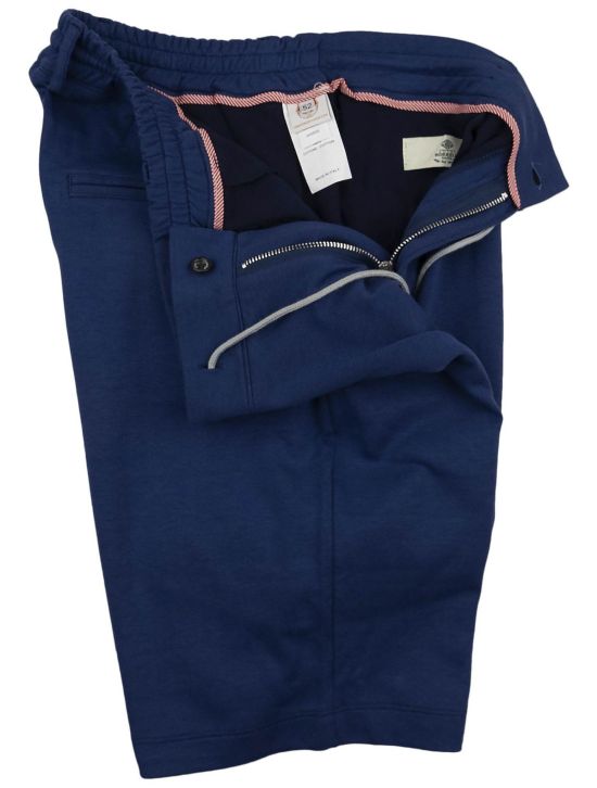 Luigi Borrelli Luigi Borrelli Blue Cotton Short Pant Blue 001